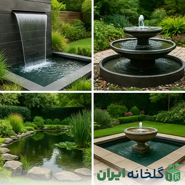 آب نما و برکه از المان های محوطه سازی آب نما و برکه از المان های محوطه سازی