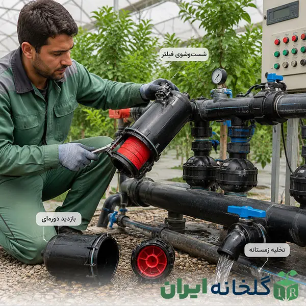فیلتراسیون در سیستم آبیاری قطره ای هوشمند